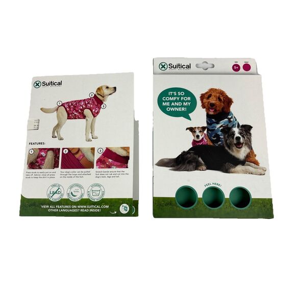 Suitical Happy Recovery NWOT Recovery Suit Dog Pink Camouflage Size S+ - Picture 6 of 8